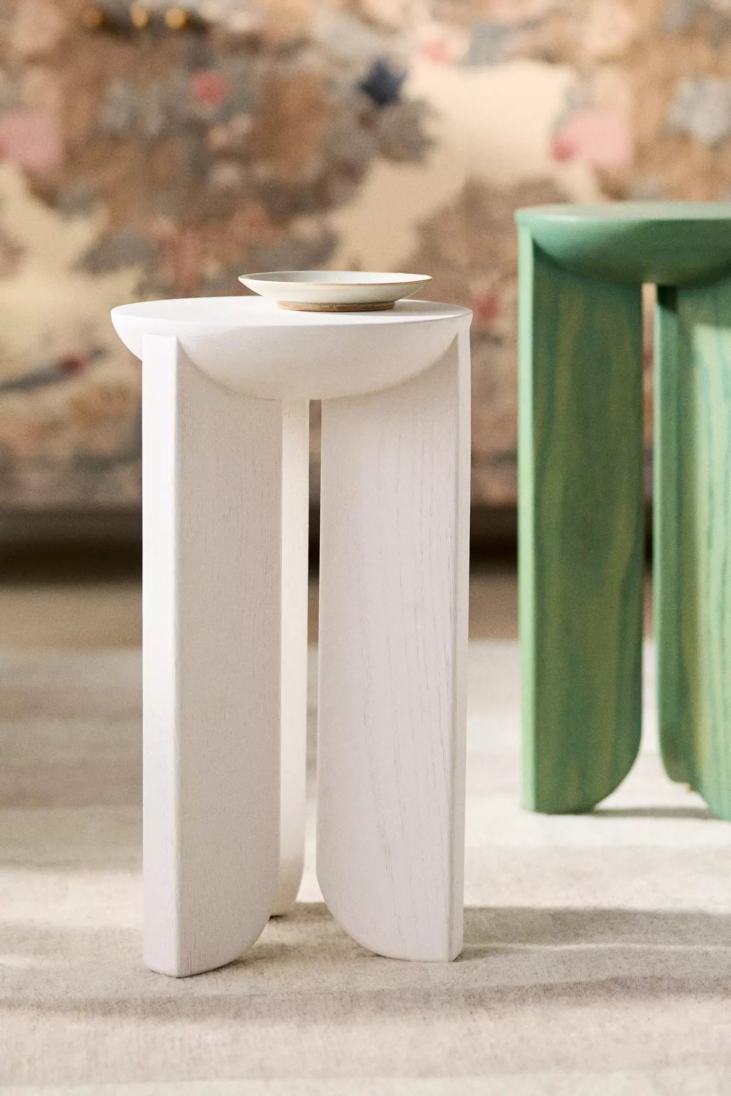 Hemi Solid Oak Wood Side Table