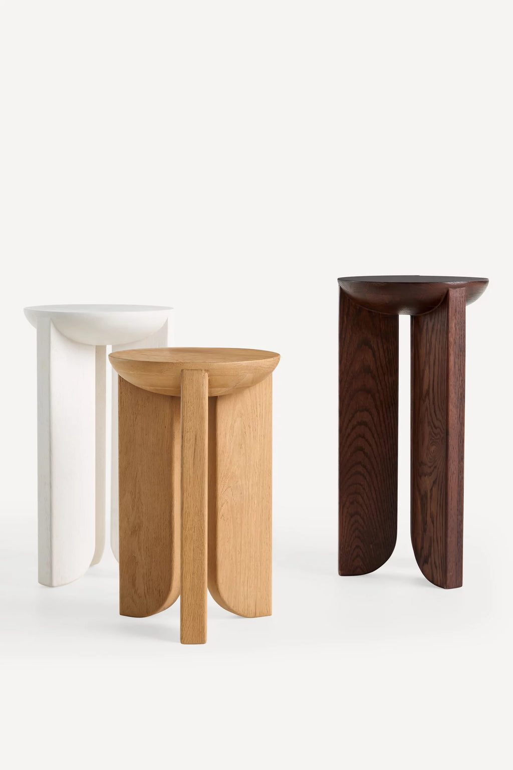 Hemi Solid Oak Wood Side Table